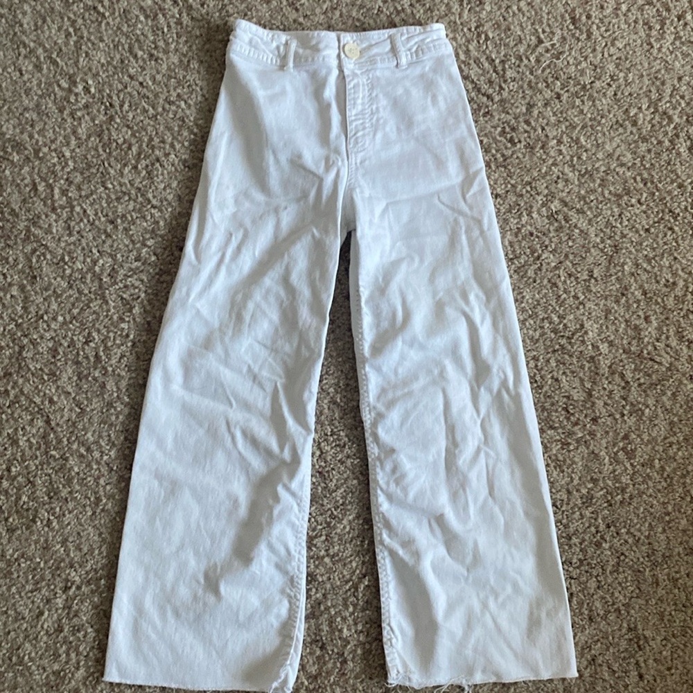 ADJUSTABLE WHITE ZARA GIRLS MARINE JEANS